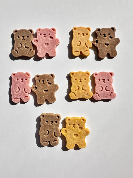 Bear Shaped Cat Treats - Assorted 6 pack