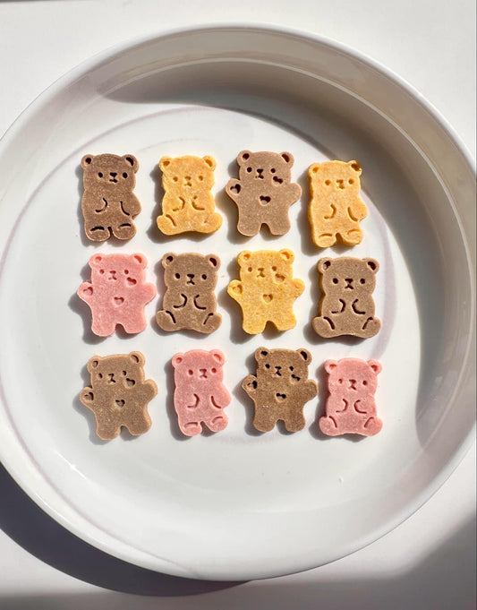 Bear Shaped Cat Treats - Assorted 6 pack