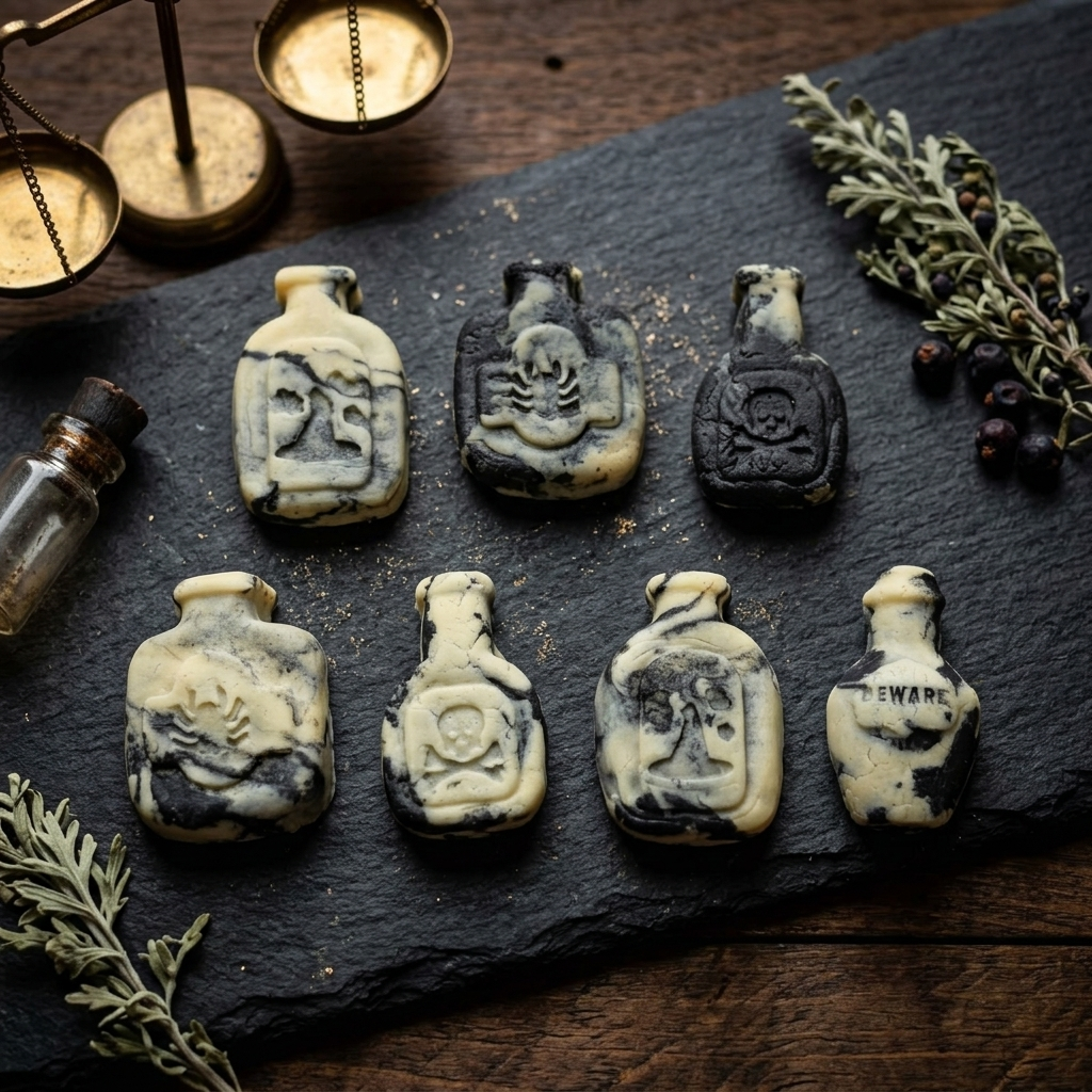 Handmade Goat Milk Cat Treats: Halloween Potion Bottle Shapes (5pc)