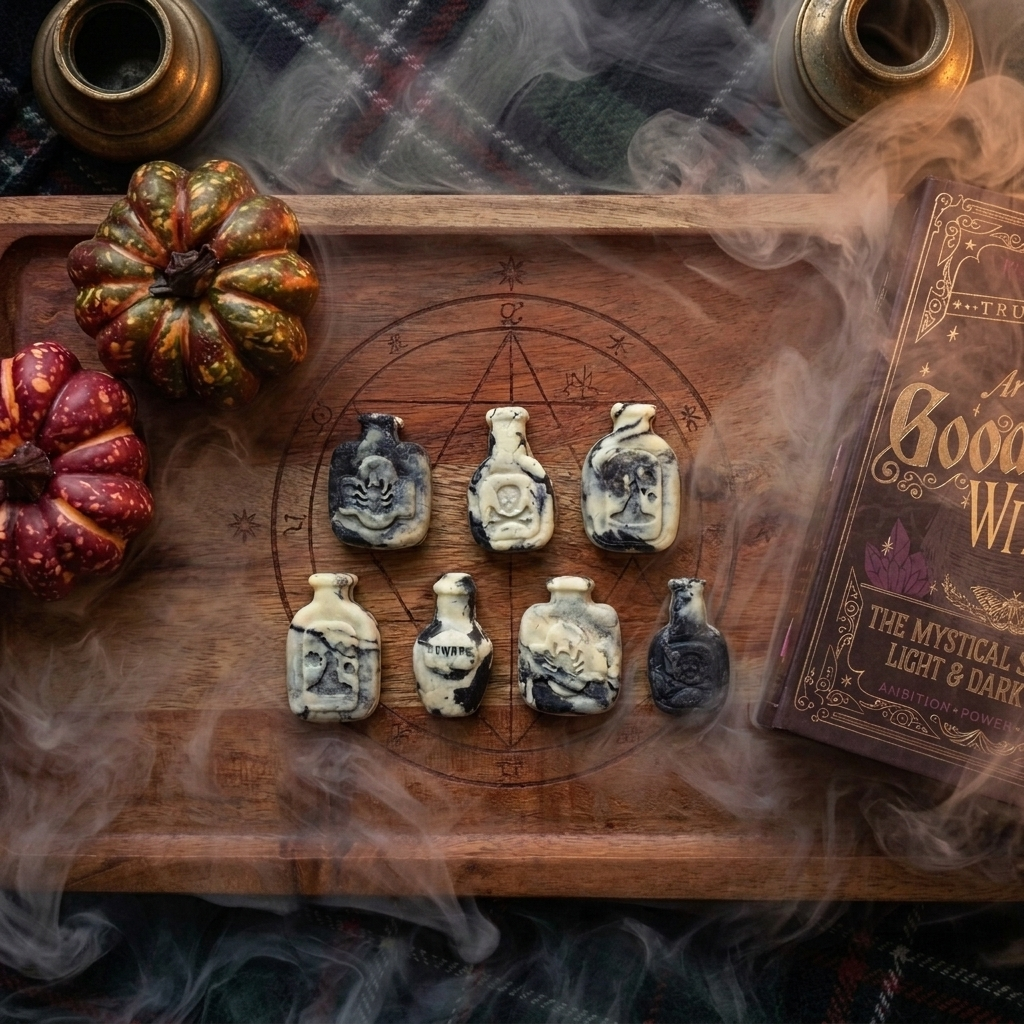 Handmade Goat Milk Cat Treats: Halloween Potion Bottle Shapes (5pc)